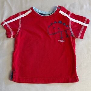 Gagou Tagou - Red Dinosaur Kids short sleeve T-Shirt